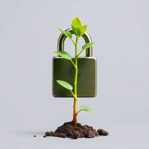 Icono de privacidad que representa un candado y una planta brotando.